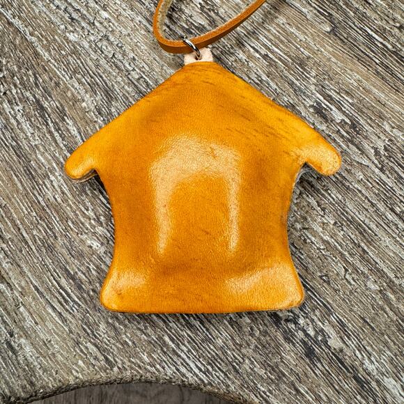 Gingerbread House Purse Charm Genuine Leather Bag Charm Christmas Flair - Picture 8 of 9